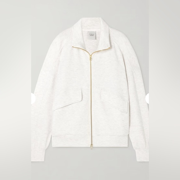Varley Cream Zip-Up Jacket with Gold Accents - Picture 1 of 4
